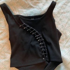 SHEIN safety pin crop top